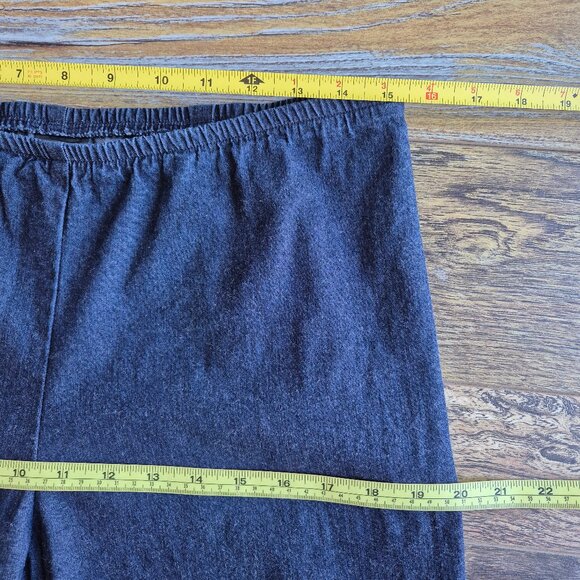 Vintage EILEEN FISHER Cotton Blend Blue Chambray Ankle Pants Elastic-Waist Zip - Picture 8 of 10